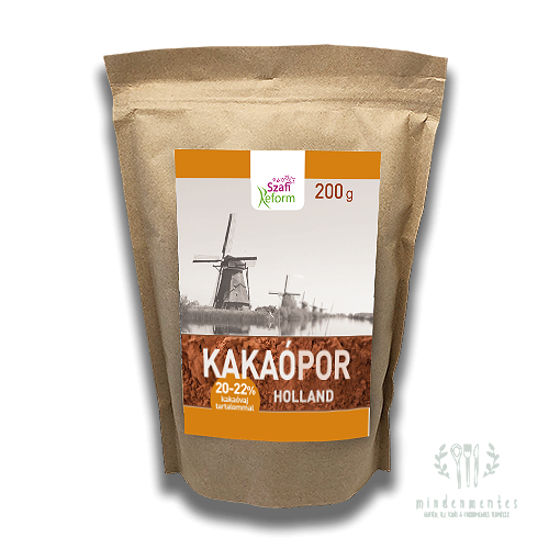 Szafi REFORM Holland kakaópor 20-22% kakaóvaj tartalom